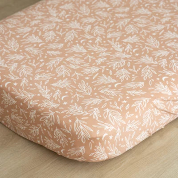 Little Miss Dessa | Knit Jersey Crib Sheet | Blooming Moon - Picture 2 of 2